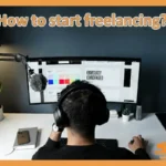 Freelancer working on computer