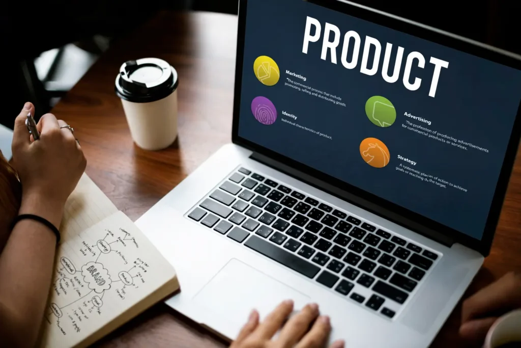 Collaborative workspace with product brainstorming