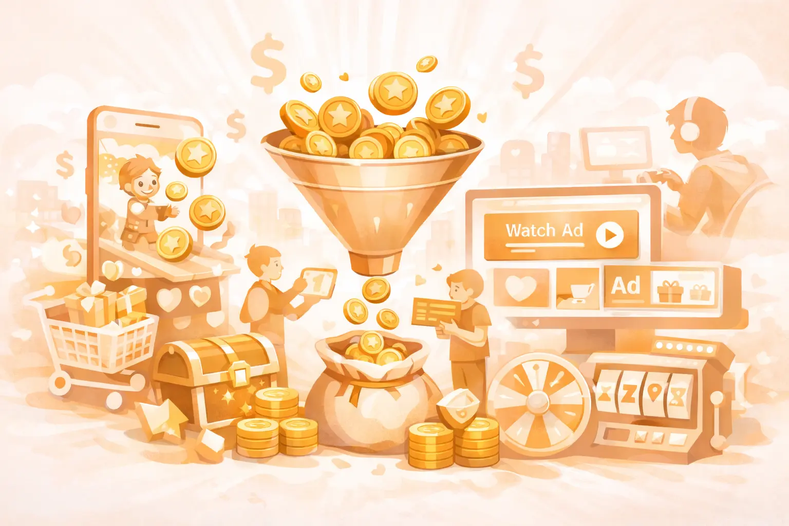 Revenue flow from free-to-play games Revenue flow from free-to-play games