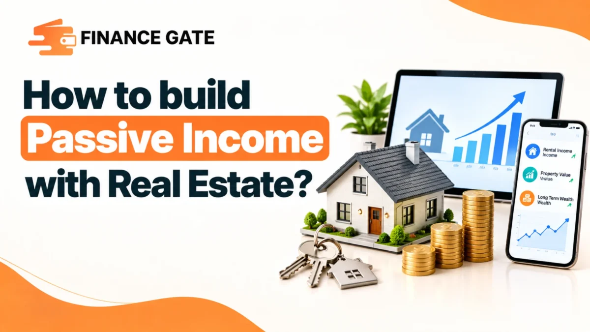 Learn how to build passive income with real estate using property investments, growth charts, and mobile finance tracking